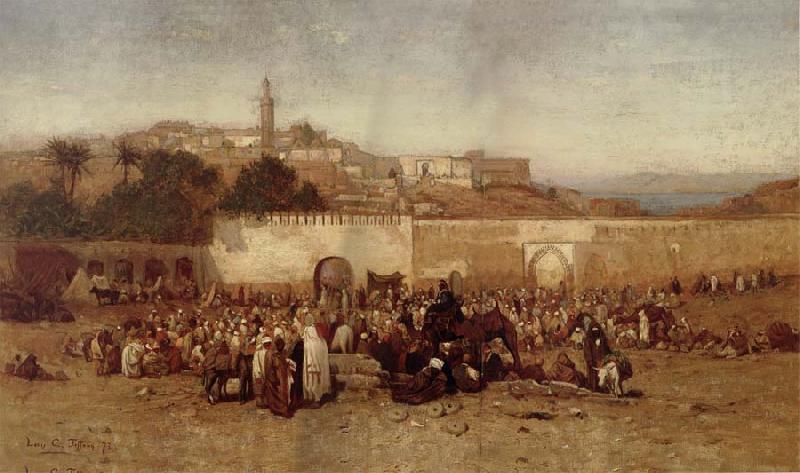 Louis Comfort Tiffany Market Day Outside the Walls of Tangiers